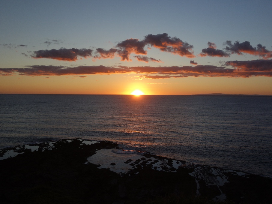鴎島からの夕陽