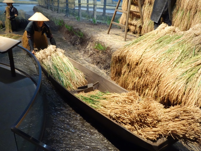 みなとぴあ　田植え風景のジオラマ