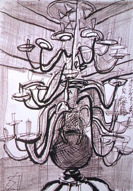 須田剋太『オランダより献上された釣燈籠』