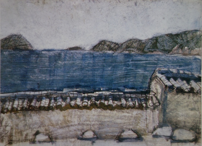 須田剋太『室津風景』