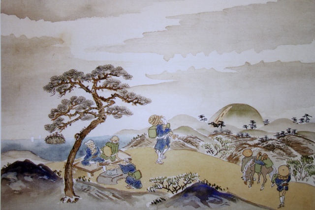 『津和野百景図』の「徳丈の峠」