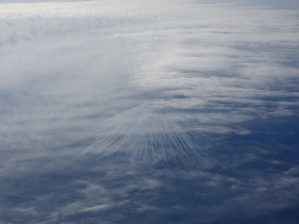 全日空機からの富士山