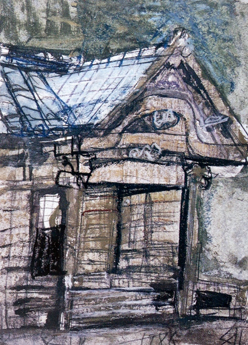 須田剋太『檮原三島神社』