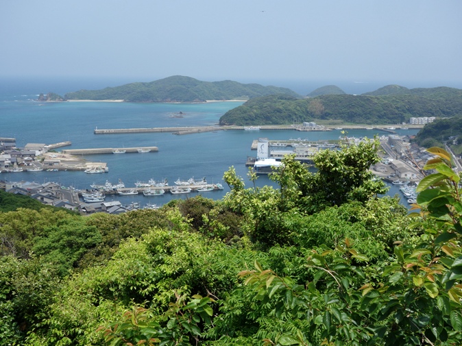 壱岐勝本町城山公園から勝本港