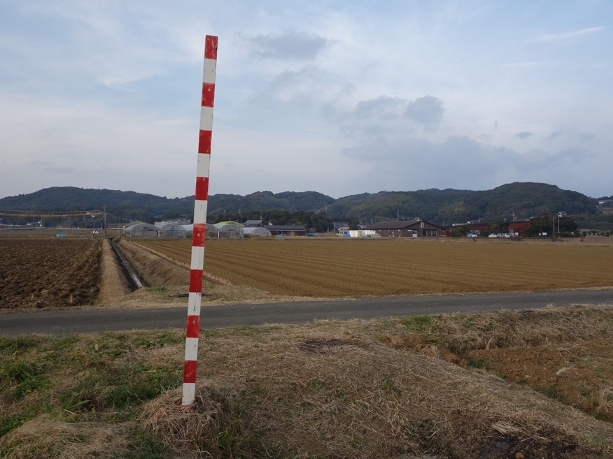 船着き場跡を示すポール