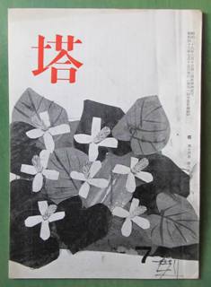 短歌誌『塔』須田剋太のドクダミの絵が表紙に